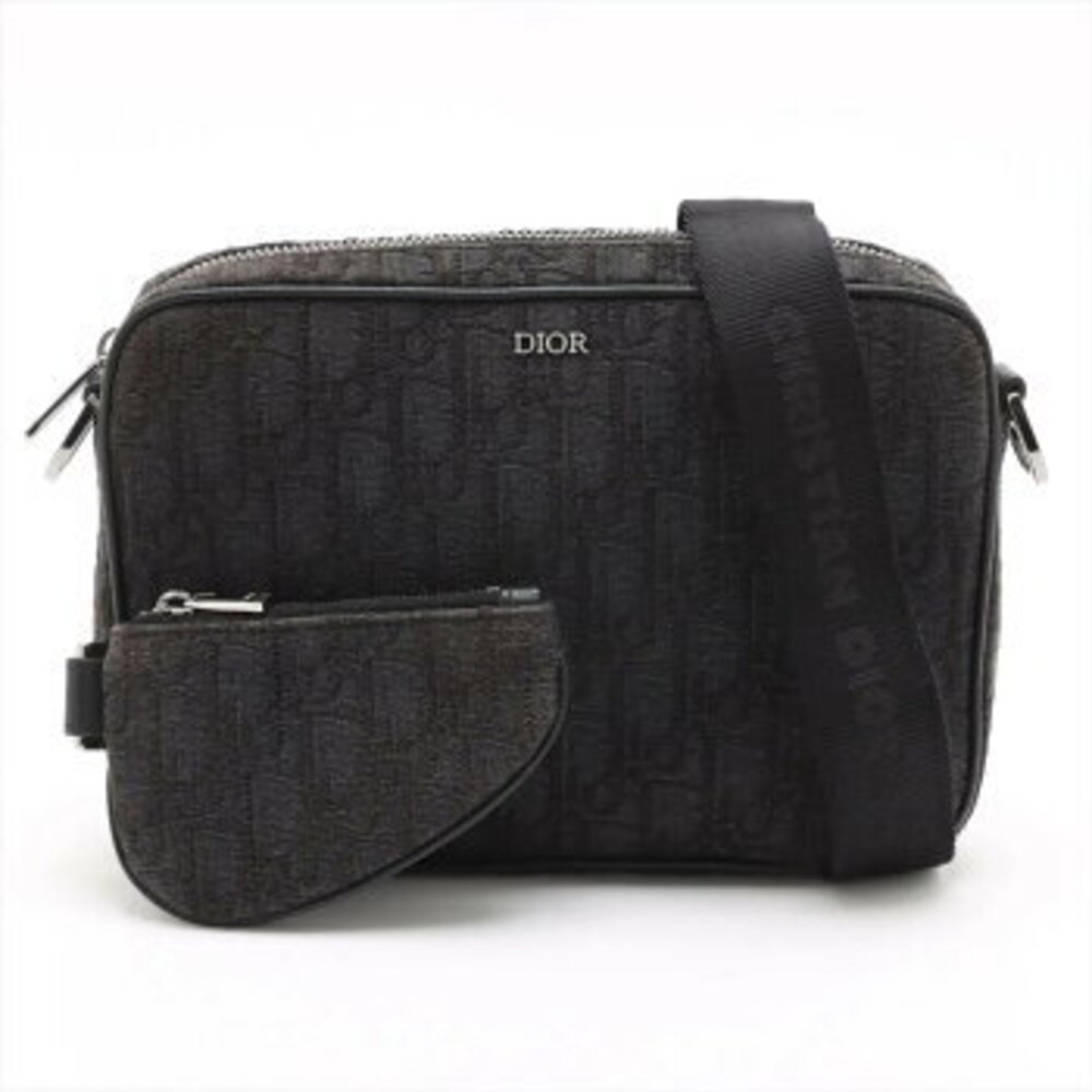 Christian Dior Oblique shoulder bag crossbody messenger black